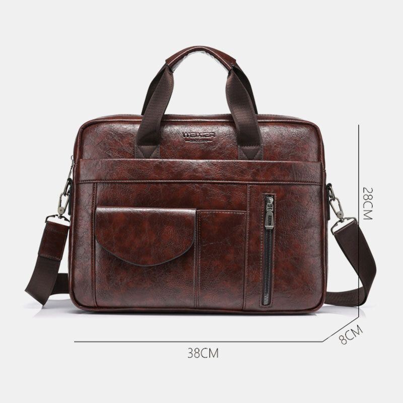 Miesten Monitaskuiset Varkaudenestolaukut Suuri Kapasiteetti Retro 13.3 Tuuman Kannettavan Tietokoneen Messenger Bag Salkku Olkalaukku