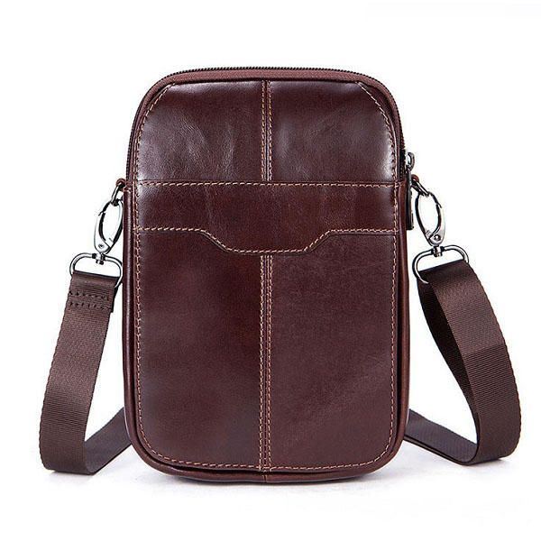 Miesten Naisten Aidosta Nahasta Valmistettu Rento Business Vintage Crossbody -laukku