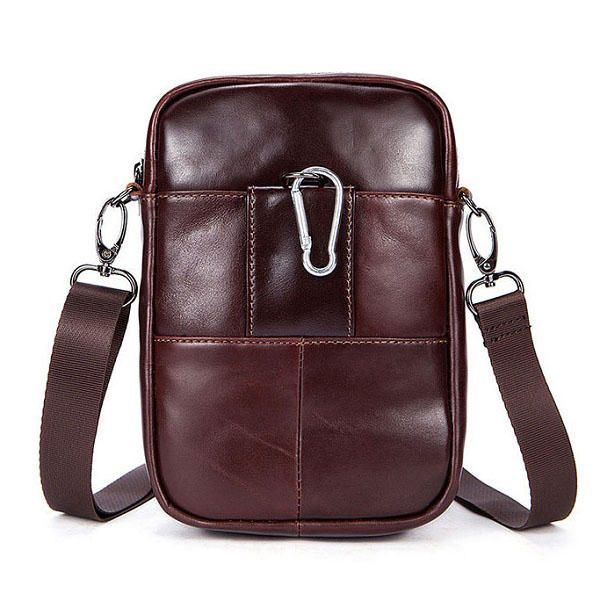 Miesten Naisten Aidosta Nahasta Valmistettu Rento Business Vintage Crossbody -laukku