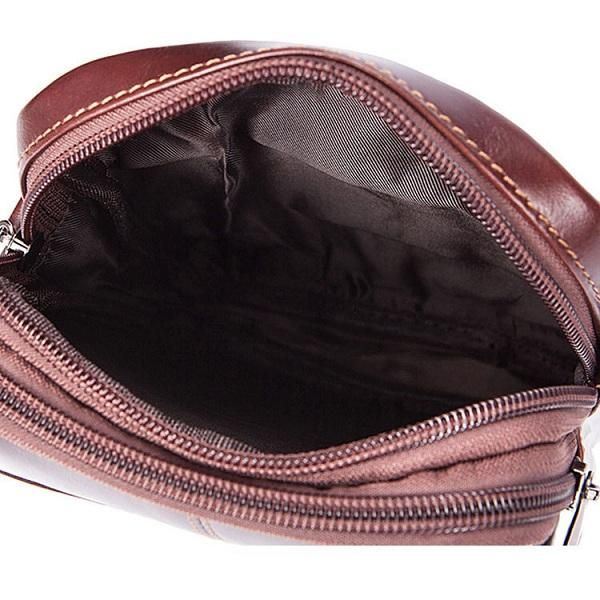 Miesten Naisten Aidosta Nahasta Valmistettu Rento Business Vintage Crossbody -laukku