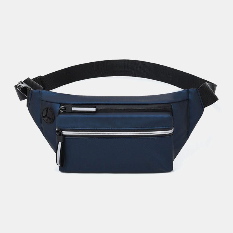 Miesten Polyesteri Kuulokeaukko Multi-carry Vedenpitävä Rento Crossbody Laukku Rintalaukku Sling Bag