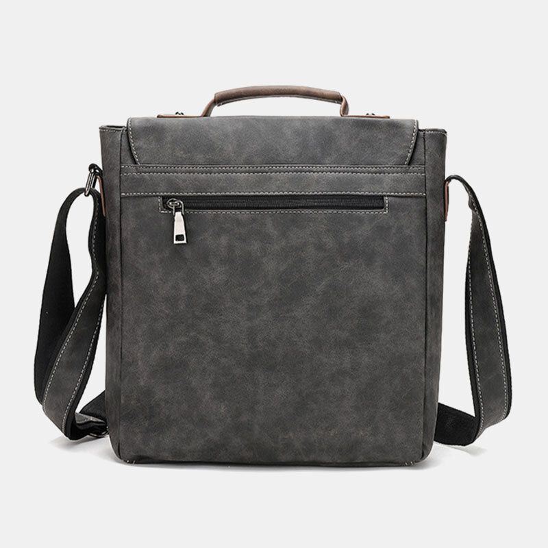 Miesten Pu Nahka Monitaskut Vintage Casual Vedenpitävä Hengittävä Crossbody Laukut Olkalaukut