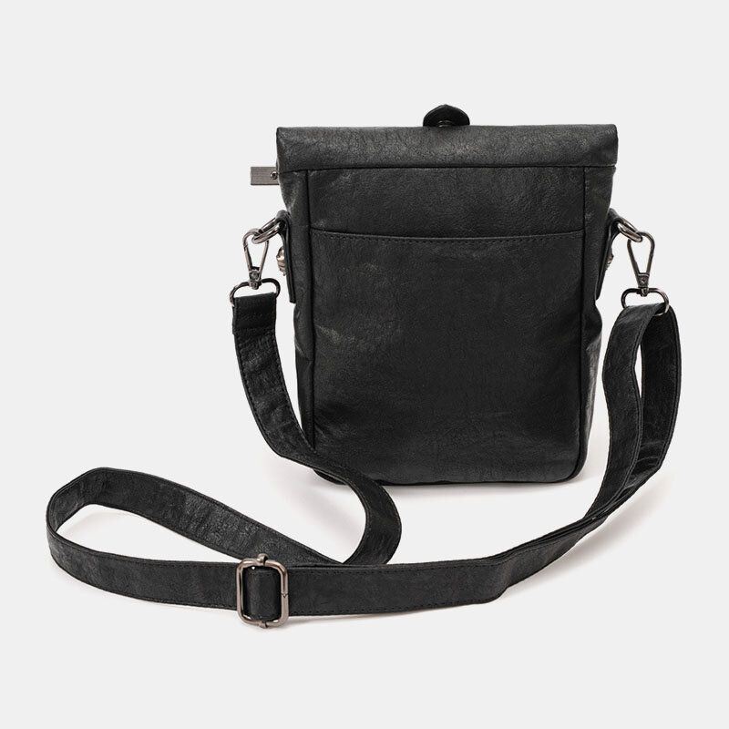 Miesten Pu Nahka Vintage 6.3 Tuuman Puhelinlaukku Pienet Crossbody Laukut Olkalaukku