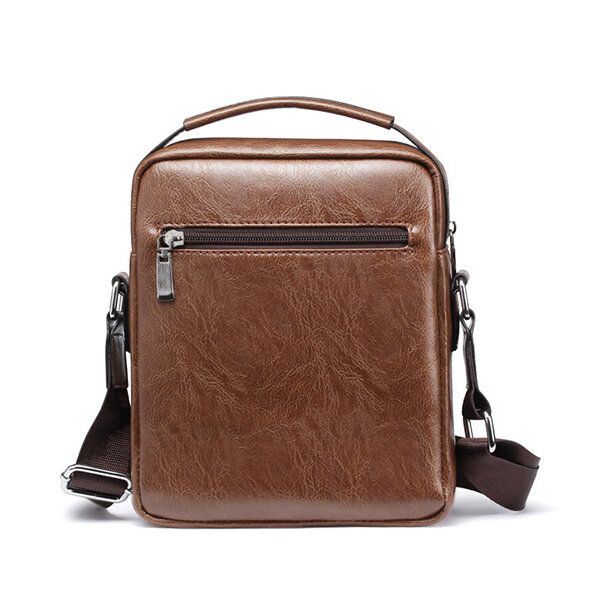 Miesten Pu Nahka Vintage Käsilaukku Retro Crossbody Laukku Olkalaukku