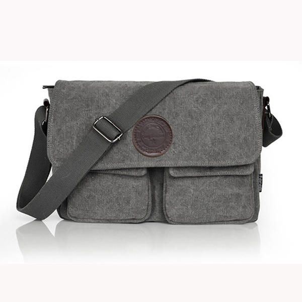 Miesten Retro Crossbody Laukku Canvas Olkalaukku Messenger