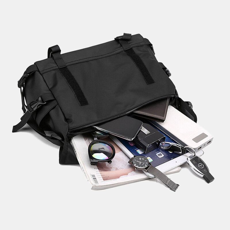 Miesten Unisex Iso Kapasiteetti Takavarkaudenesto Tasku Crossbody Laukut Minimalistinen Solki Nailon Messenger Bag Olkalaukku