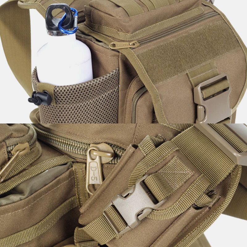 Miesten Unisex Oxford Kangas Tactical Naamiointi Outdoor Game Ratsastus Multi-carry Satulalaukku Crossbody Laukku Vyötärölaukku Reppu