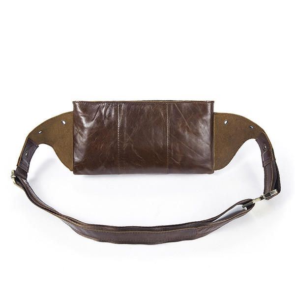 Miesten Vintage Aidosta Nahasta Valmistettu Vyötärölaukku Kestävä Retro-crossbody-laukku