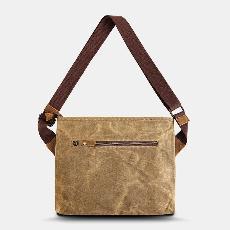 Miesten Vintage Canvas Vedenpitävä Monitoiminen Crossbody Laukku Olkalaukku