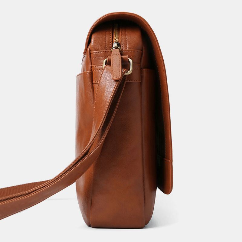 Miesten Vintage Flap Design Suuri Tilavuus Crossbody Bag -laukku