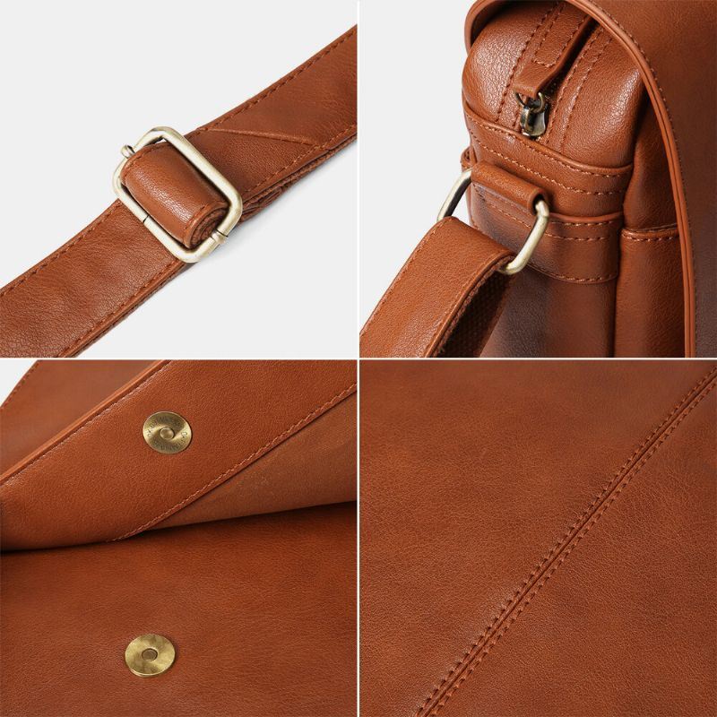 Miesten Vintage Flap Design Suuri Tilavuus Crossbody Bag -laukku