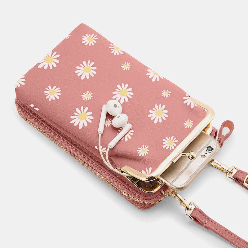 Naisten 13 Korttipaikkaa Puhelinlaukku Daisy Crossbody Laukku Olkalaukku