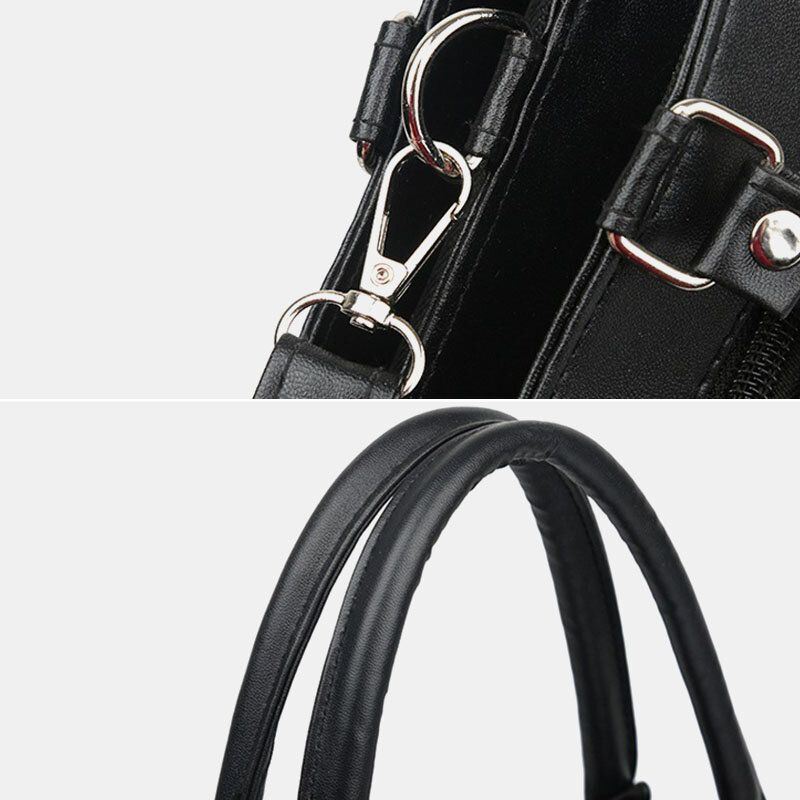 Naisten Aito Nahka Geometrinen Kuviointi Värit Vastaavat Vintage Isokokoiset Käsilaukut Olkalaukut Crossbody Laukut