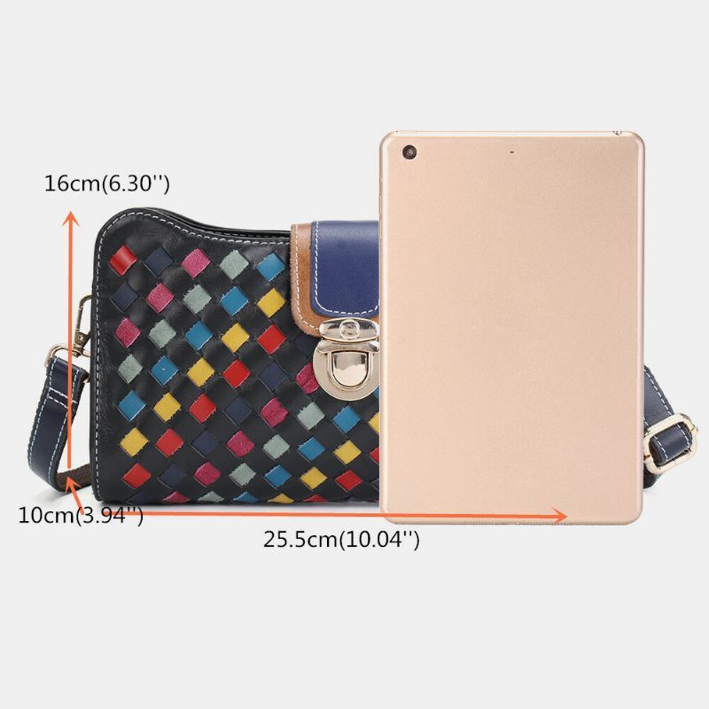 Naisten Aitoa Nahkaa Oleva Patchwork Puhelinlaukku Crossbody Laukku Olkalaukku