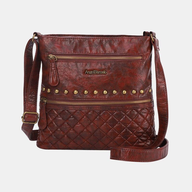 Naisten Argyle Waterproof Hardware Varkaudenesto Crossbody Laukku Olkalaukku