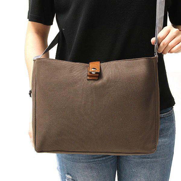 Naisten Canvas Casual Capacity Matkalaukku Olkalaukku Crossbody Laukut