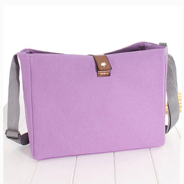 Naisten Canvas Casual Capacity Matkalaukku Olkalaukku Crossbody Laukut