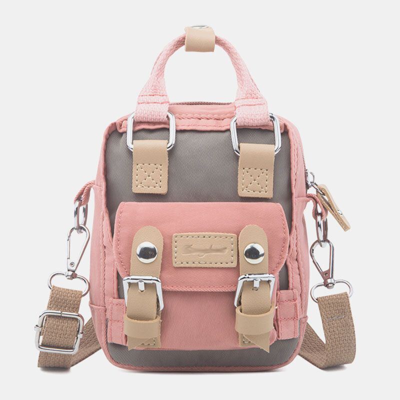 Naisten Colorblock Nylon Vedenpitävä Crossbody Laukku Mini Olkalaukku