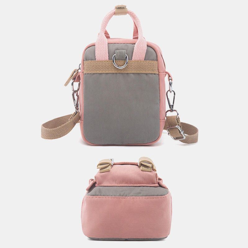 Naisten Colorblock Nylon Vedenpitävä Crossbody Laukku Mini Olkalaukku