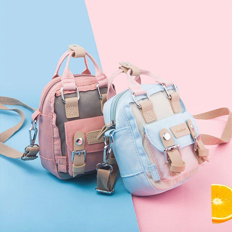 Naisten Colorblock Nylon Vedenpitävä Crossbody Laukku Mini Olkalaukku