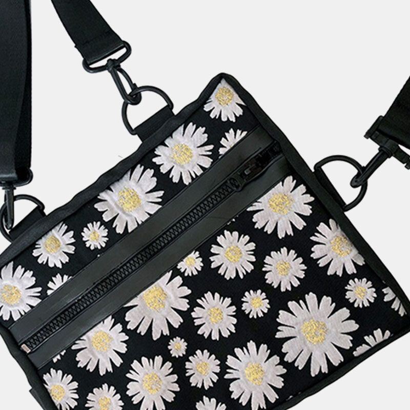 Naisten Daisy Casual Flower Nylon Crossbody Laukku Olkalaukku