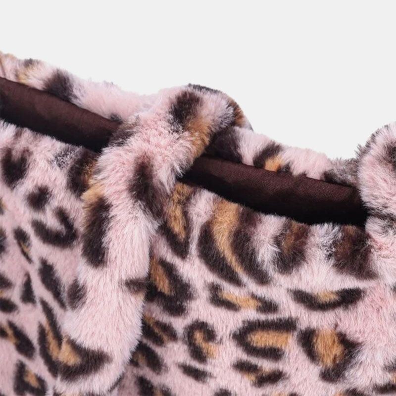 Naisten Huopapehmeä Leopardikuvioinen Söpö Rento Persoonallinen Olkalaukku Crossbody-laukku