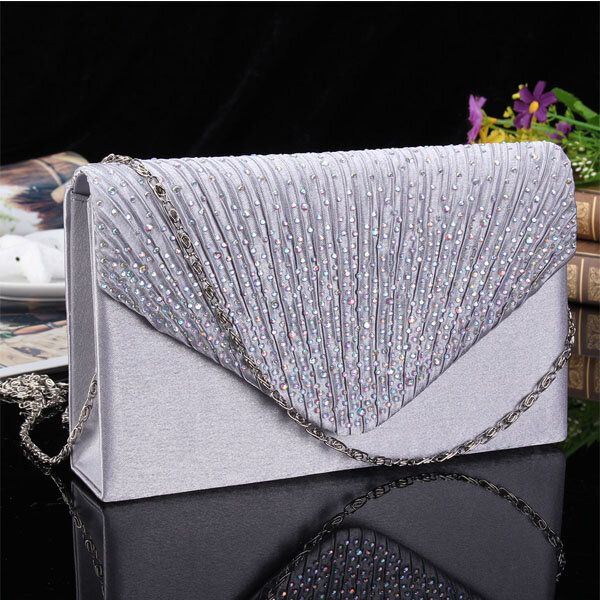 Naisten Iltamorsiuslompakko Envelope Flash Diamond Clutch Kannettava Olkalaukku Crossbody Bag