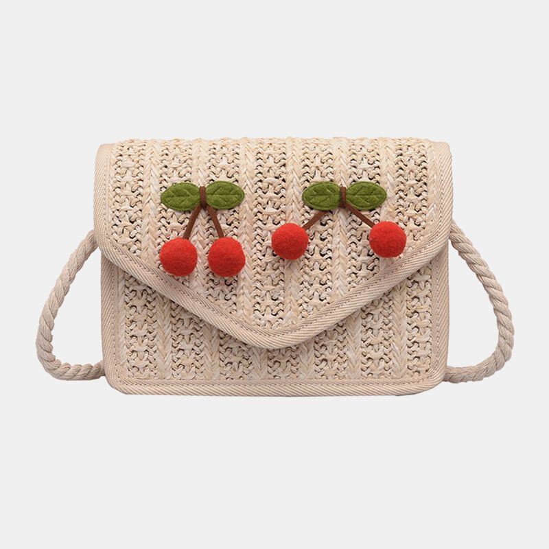 Naisten Kesämatkailu Beach Weave Straw Crossbody -laukku