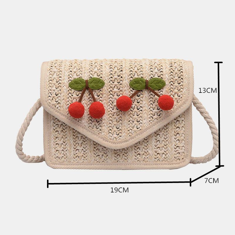 Naisten Kesämatkailu Beach Weave Straw Crossbody -laukku