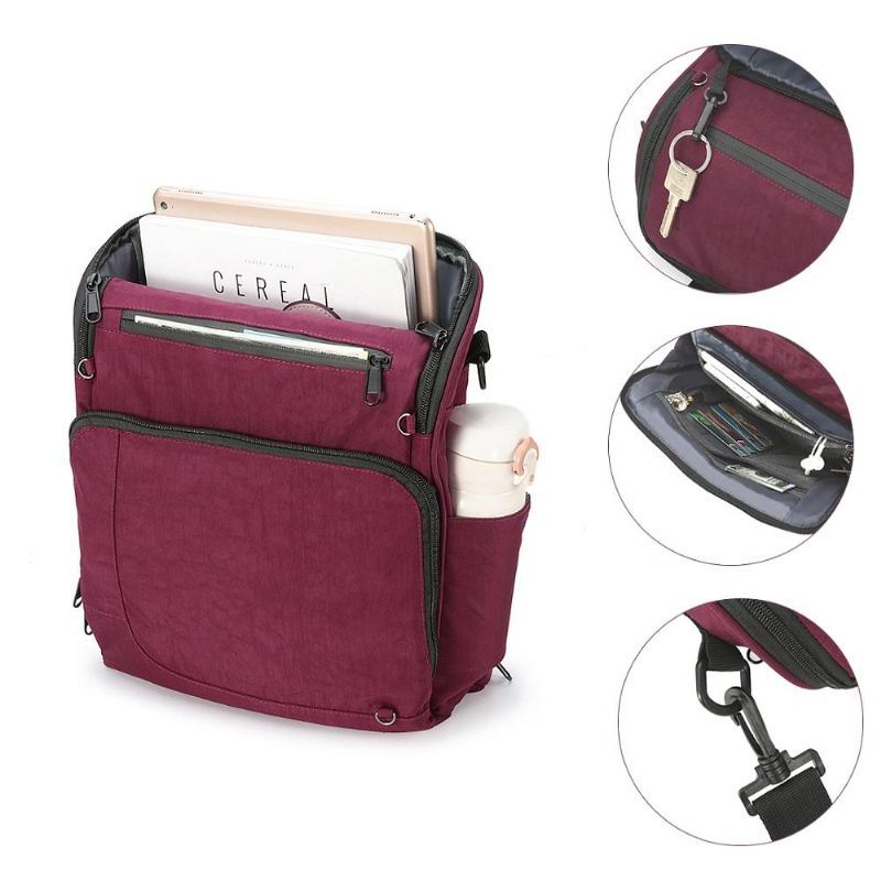 Naisten Miesten Nylon Monitaskuinen Rento Crossbody-laukku