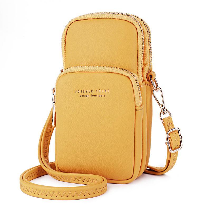 Naisten Muoti Solid Phone Laukku Rento Crossbody Laukku