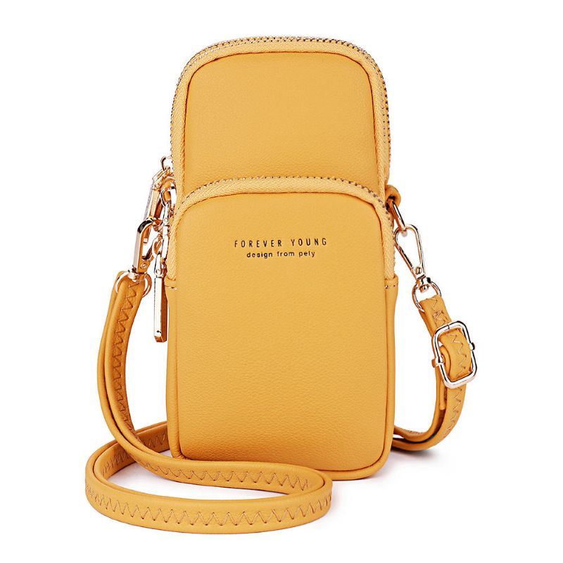 Naisten Muoti Solid Phone Laukku Rento Crossbody Laukku