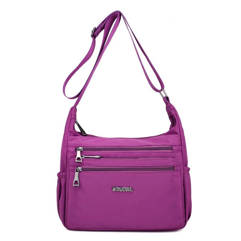 Naisten Nylon Light Olkalaukut Multi Pockets Crossbody Bag