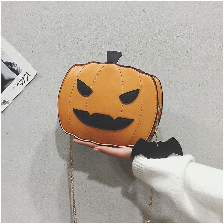 Naisten Patchwork Ketjut Halloween Pumpkin Bag Crossbody Laukku