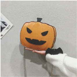 Naisten Patchwork Ketjut Halloween Pumpkin Bag Crossbody Laukku