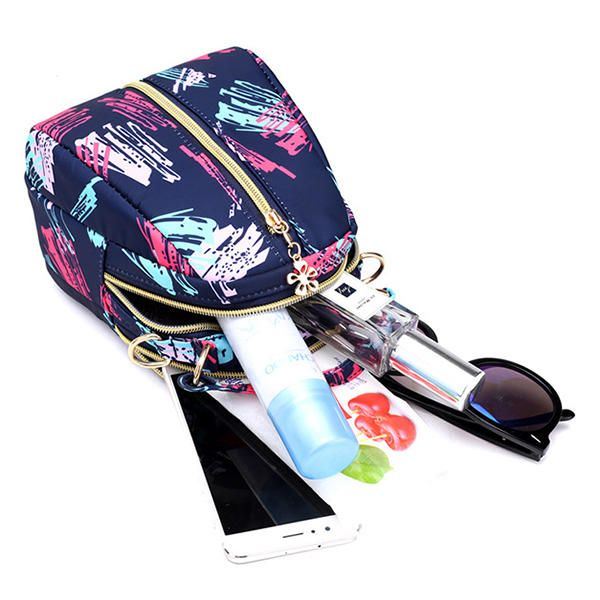 Naisten Print Nylon Casual Crossbody Bag Kevyt Olkalaukku Käsilaukku