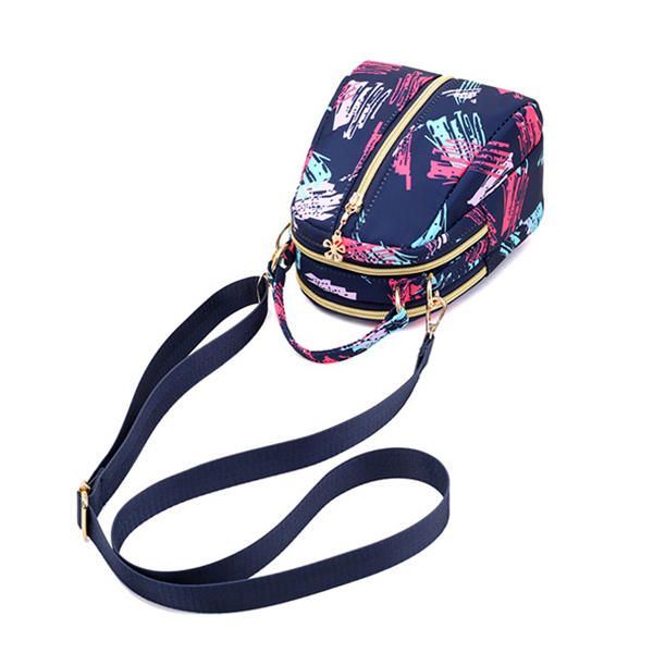 Naisten Print Nylon Casual Crossbody Bag Kevyt Olkalaukku Käsilaukku