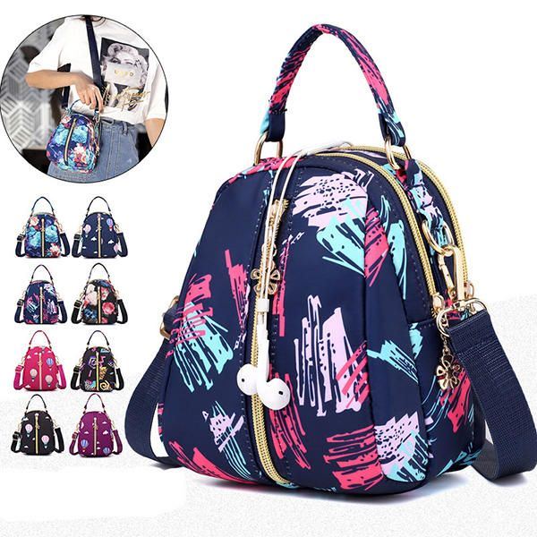 Naisten Print Nylon Casual Crossbody Bag Kevyt Olkalaukku Käsilaukku