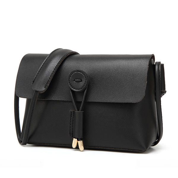 Naisten Pu Nahka Hasp Olkalaukut Vintage Flap Crossbody Laukut Olkalaukut