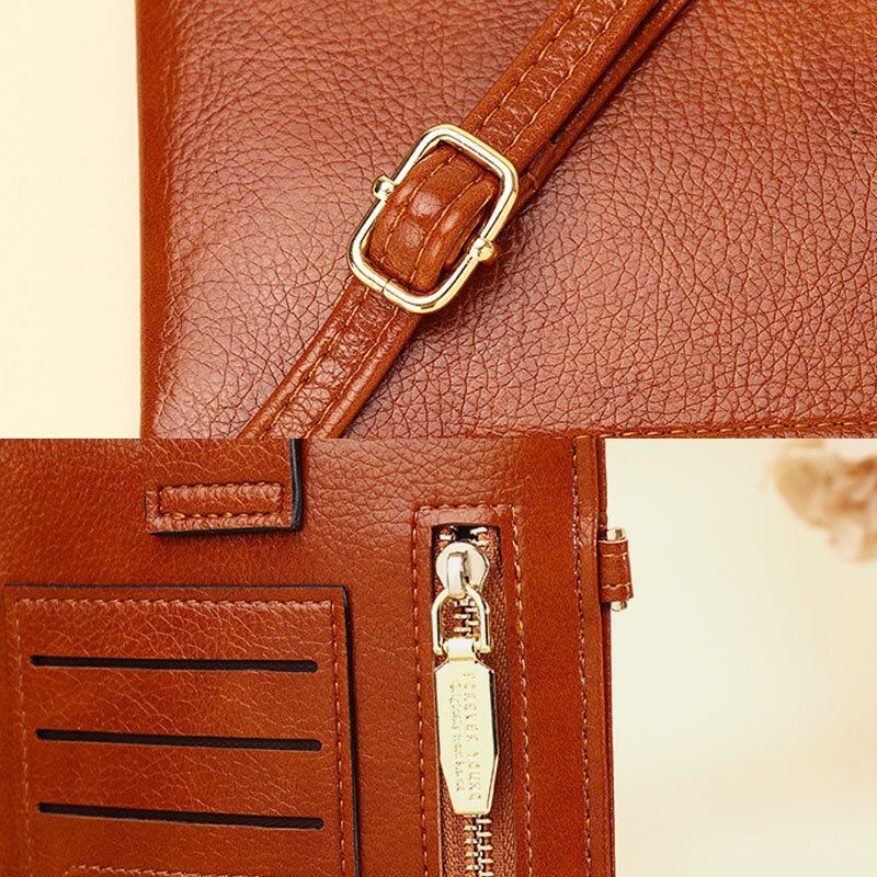 Naisten Pu Nahka Retro 6.3 Tuuman Puhelinlaukku Mini Multi-card Slot Crossbody Laukut Olkalaukku