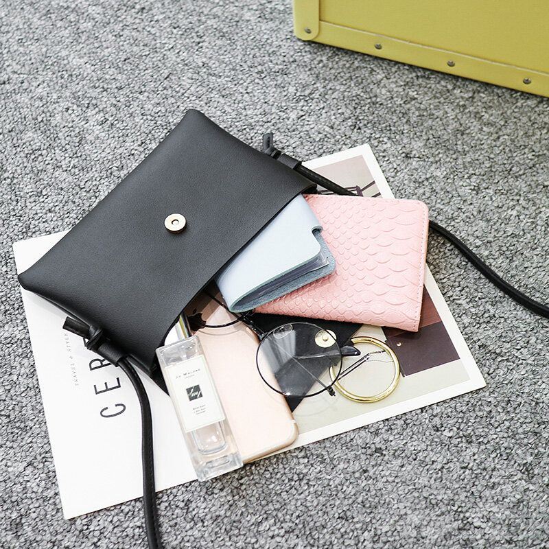 Naisten Solid Casual Pu Mini Small Phone Laukku Crossbody Bag Olkalaukku