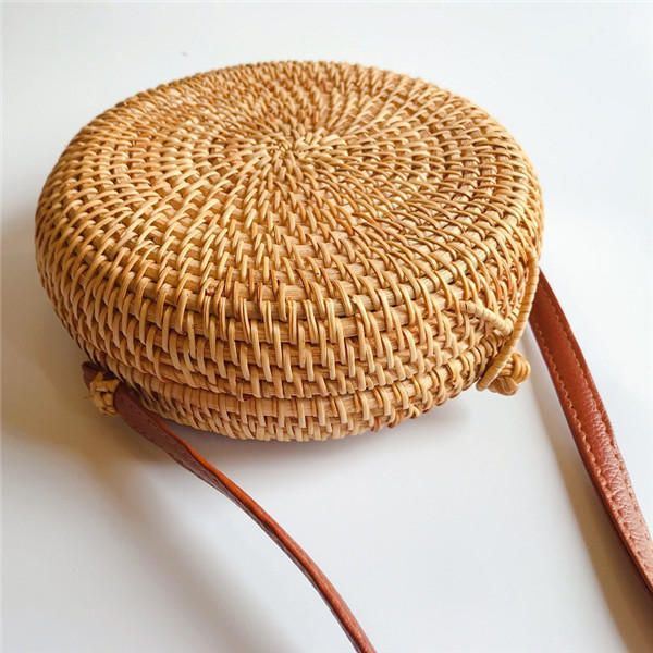 Naisten Straw Hollow Out Crossbody Bag Matka-olkalaukku