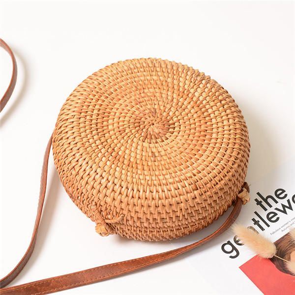 Naisten Straw Hollow Out Crossbody Bag Matka-olkalaukku