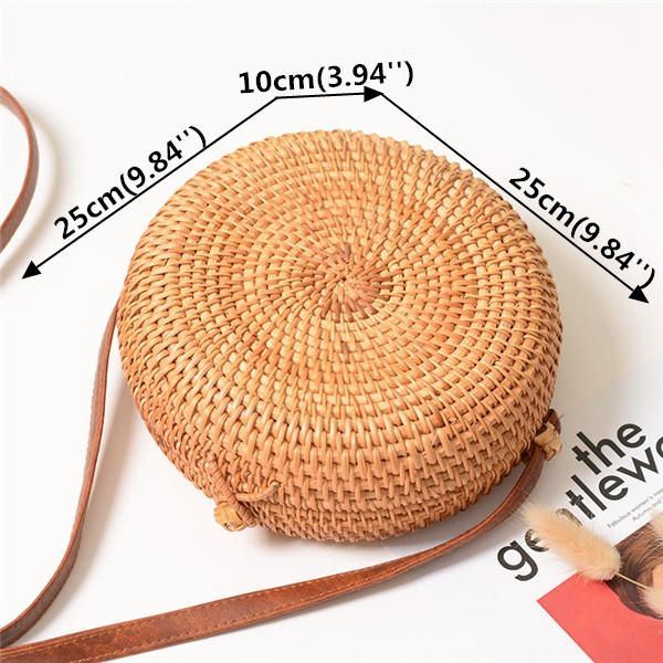 Naisten Straw Hollow Out Crossbody Bag Matka-olkalaukku