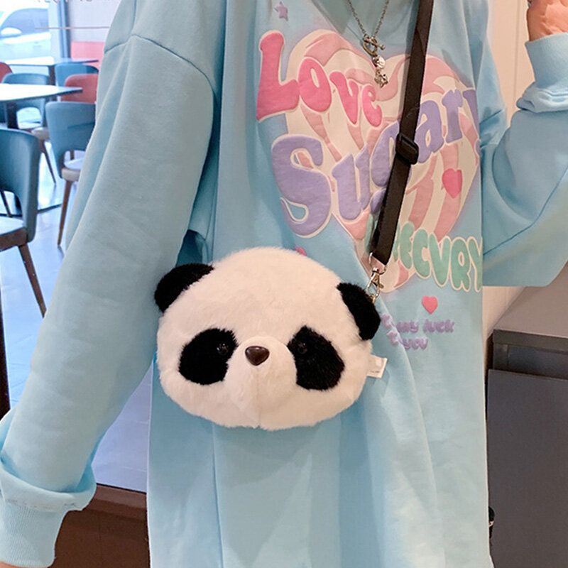 Naisten Talvi 2022 Dacron Lovely Panda Crossbody Laukku