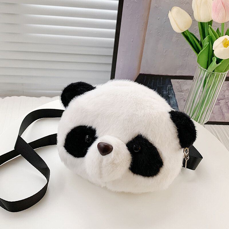 Naisten Talvi 2022 Dacron Lovely Panda Crossbody Laukku