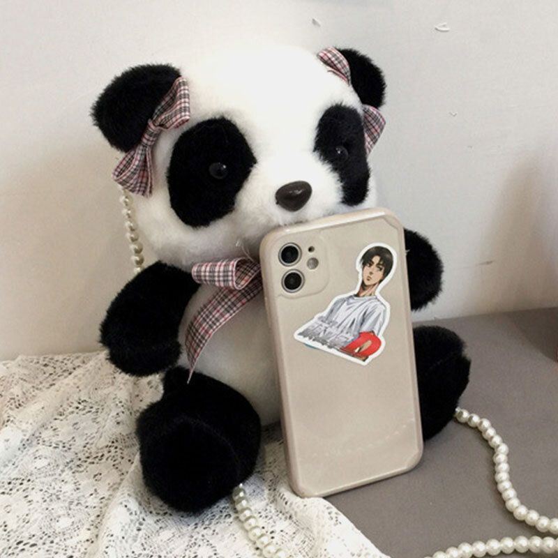 Naisten Talviolympialaiset Peking 2022 Dacron Cute Panda Crossbody Bag Olkalaukku