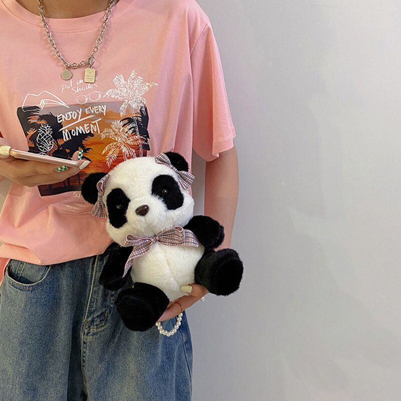 Naisten Talviolympialaiset Peking 2022 Dacron Cute Panda Crossbody Bag Olkalaukku