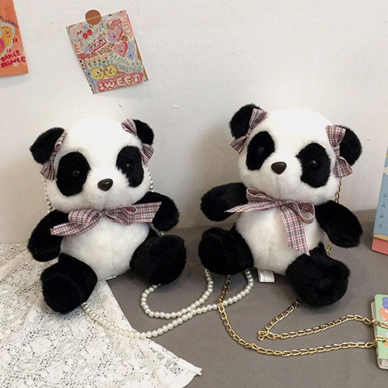 Naisten Talviolympialaiset Peking 2022 Dacron Cute Panda Crossbody Bag Olkalaukku