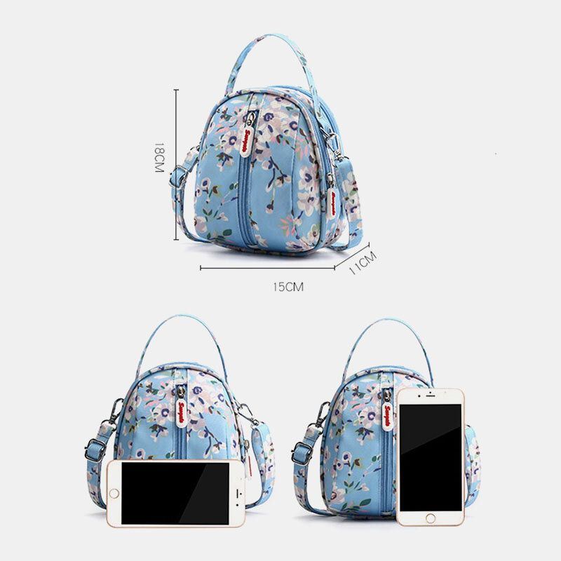 Naisten Vedenpitävä Kevyt Pieni Miniprinttikuvioinen Olkalaukku Crossbody Laukku Puhelinlaukku